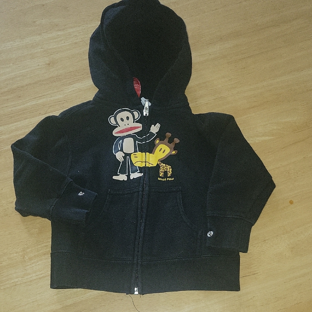 Paul Frank Black Kids Hoodie Size 2T GUC
